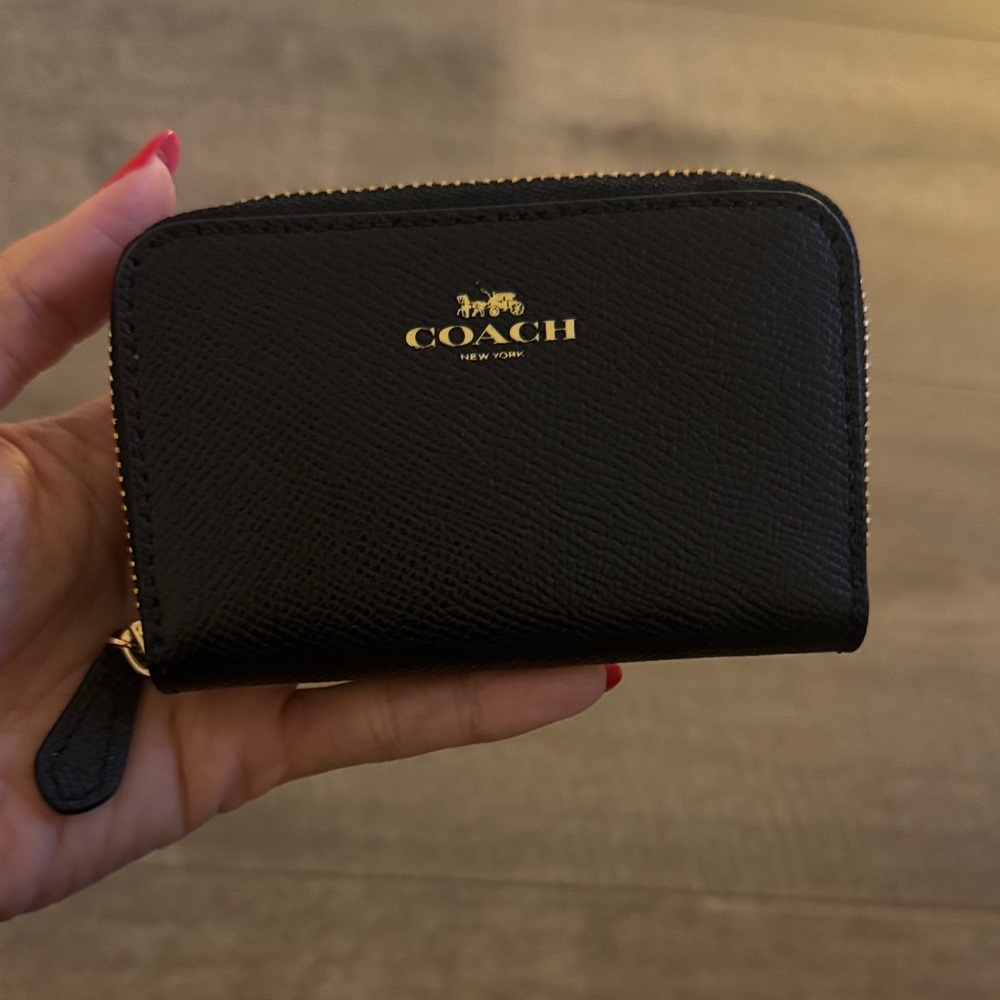 Coach Black Zip-Around Wallet